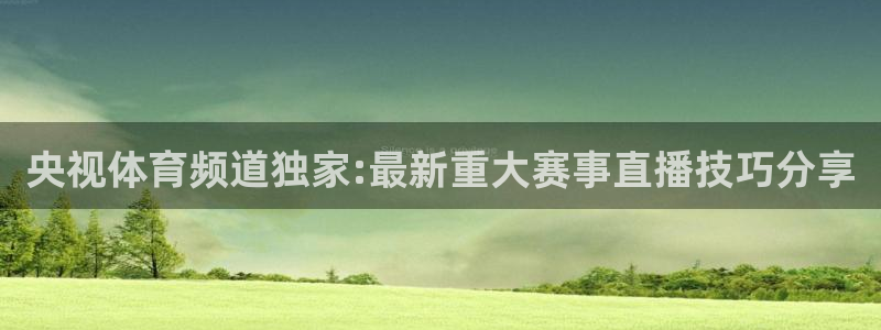 88看球英超直播：央视体育频道独家:最新重大赛事直播技巧分享