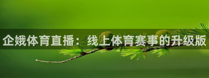 188看球直播：企娥体育直播：线上体育赛事的升级版